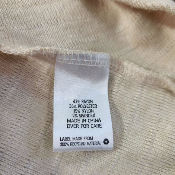 Fortune & Ivy Off White Long Sleeve Mock Neck Knit Top Women's Size L - Picture 12 of 13